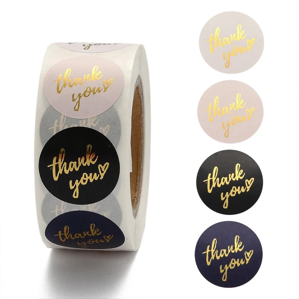 500 Thank You Stickers With Heart